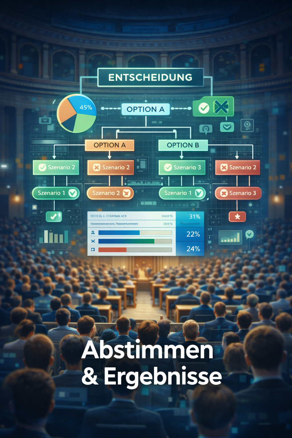 Screenshot einer Abstimmungsansicht